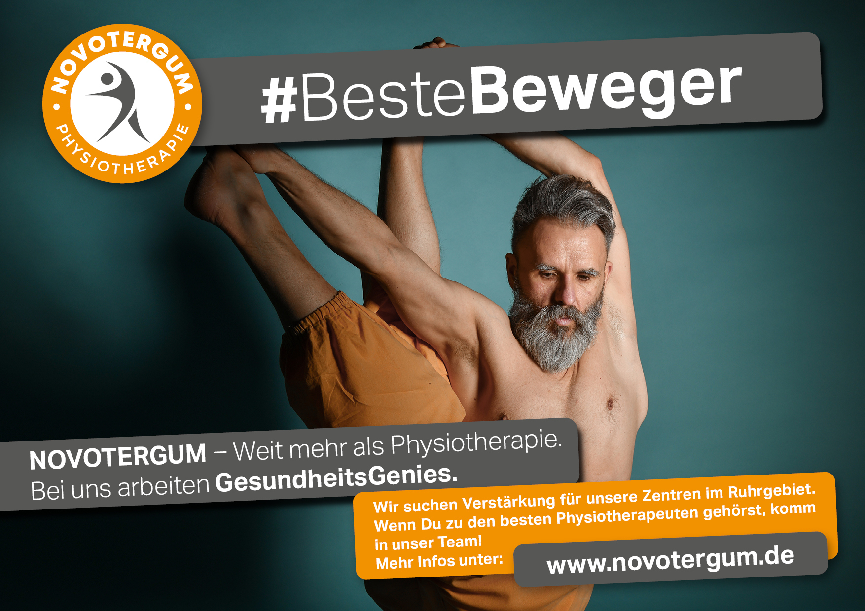 Gesucht: BesteBeweger und SchmerzStopper NOVOTERGUM startet große Recruiting-Offensive