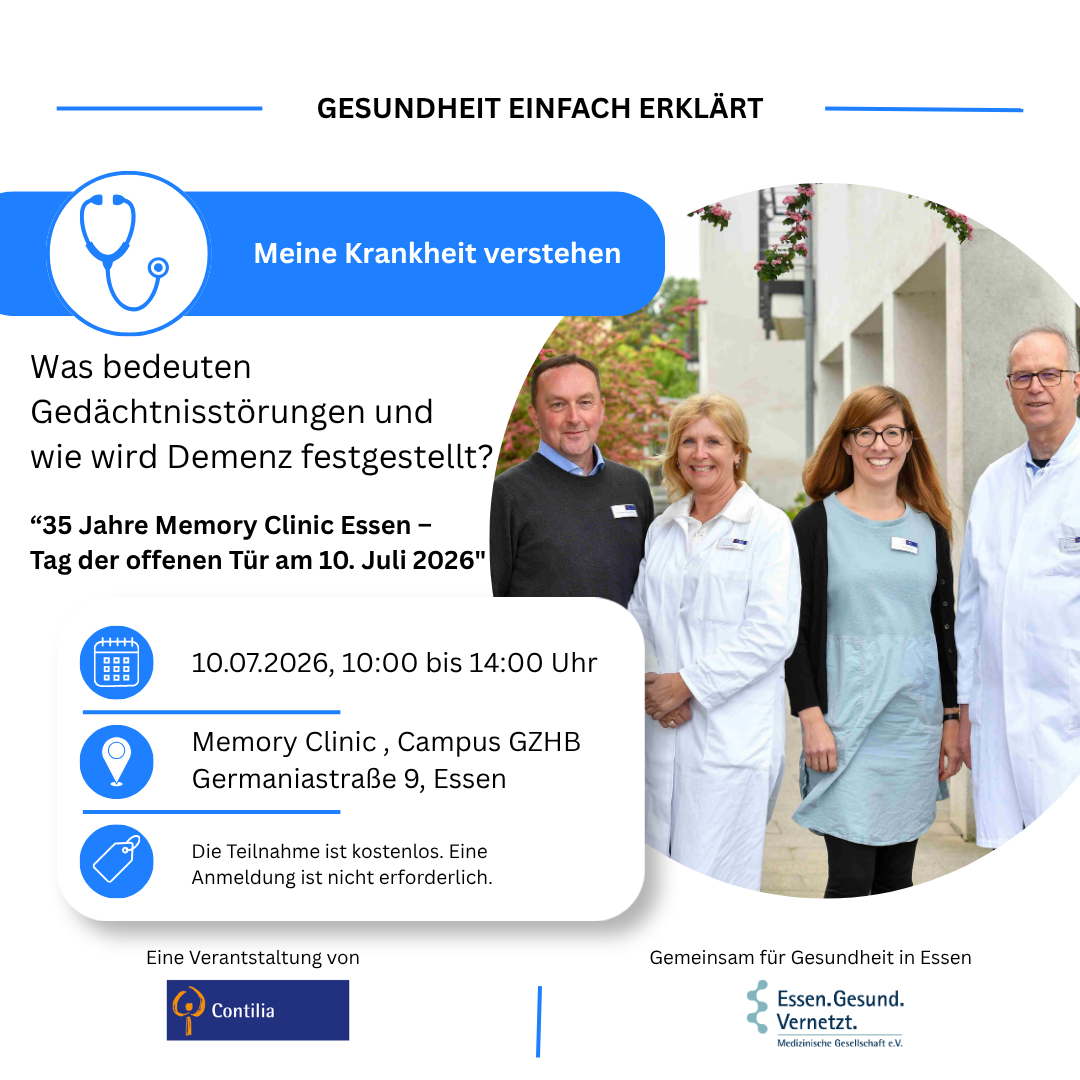 Gedächtnisstörungen früh erkennen: 35 Jahre Memory Clinic Essen