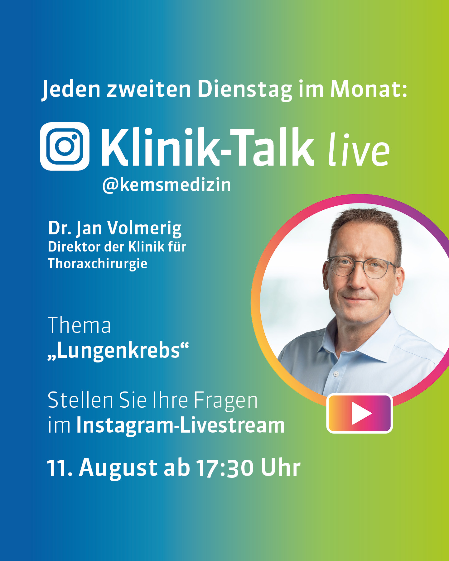 Lungenkrebs verstehen: Experten beantworten Fragen im Instagram-Livestream