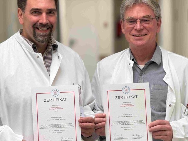 Onkologische Kardiologie: DGK zeichnet zwei Kardiologen der Evang. Kliniken Essen-Mitte aus